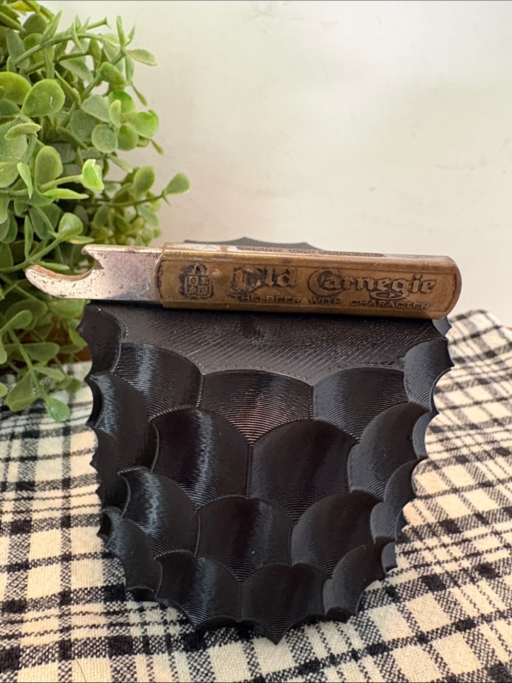 VTG Carnegie Brewery Bottle Opener with Brass Handle
